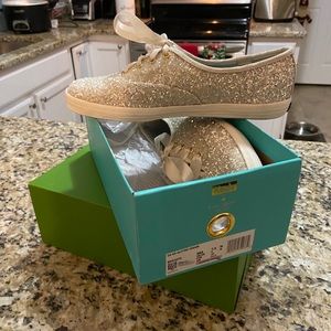 Kate Spade for Keds Glitter Cream Wedding Shoe
